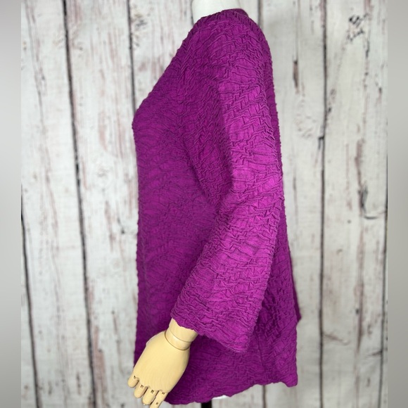 Habitat Textured Pullover Long Sleeve Draped Cotton Blend Top Tunic Size Medium - Picture 5 of 15